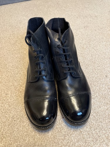 British army black ammo boots - black,