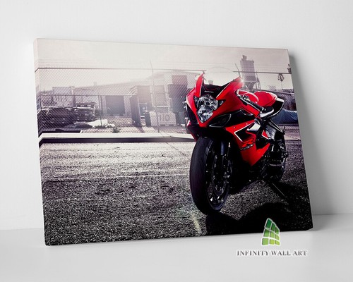 Red motorbike canvas art - motorbike, wall