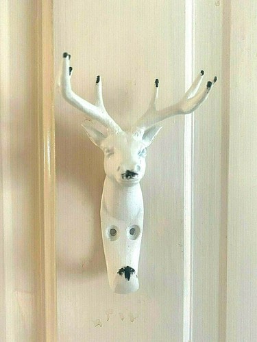 Stag head metal hook vintage - hook,