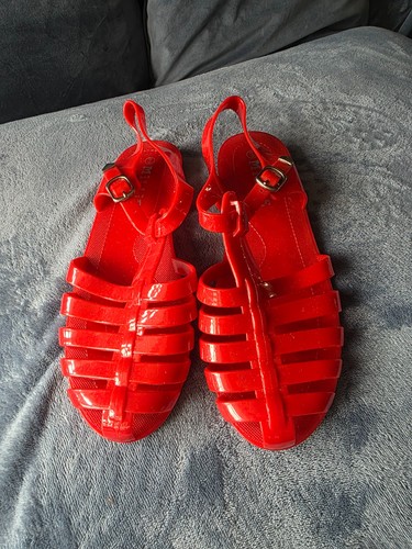 Red adults jelly shoes size - jelly,