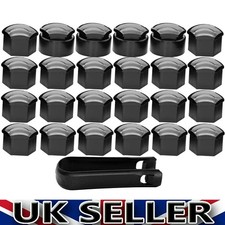 24pc 17MM Black Wheel Nut Bolt