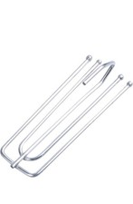 40 PINCH PLEAT CLIPS Chrome Metal Curtain Tape Deep Clip Prong Goblet Hooks