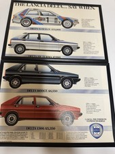 Framed Original Lancia Delta S4 Rally HF Turbo Magazine Advert Poster Retro Rare