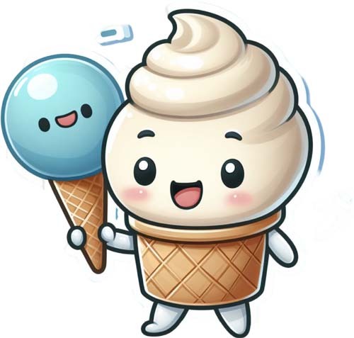 Colour cute ice cream wall - colour,