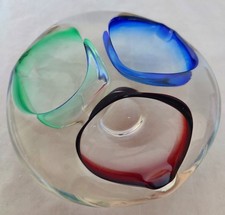 Vintage Tri Coloured Art Glass