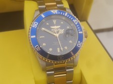 Invicta Pro-Diver Gents watch. Blue dial. Quartz. 26872. Steel & Gold. Boxed.