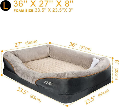 Joyelf large memory foam dog - large,