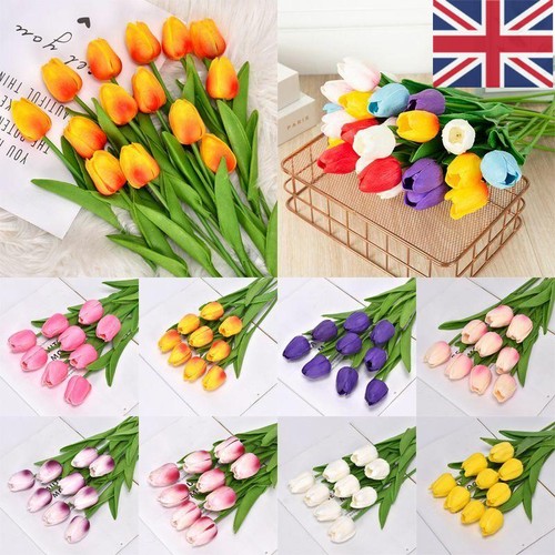 10x artificial tulip flowers - tulip,