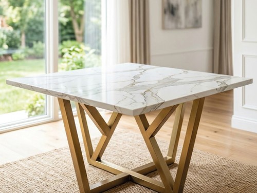 Calacatta gold quartz table - calacatta,