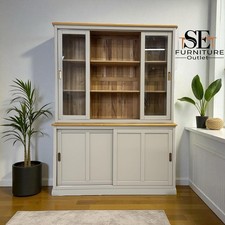 Natural Solid Oak & Painted Large Dresser Henley Range From Oak Furnitureland