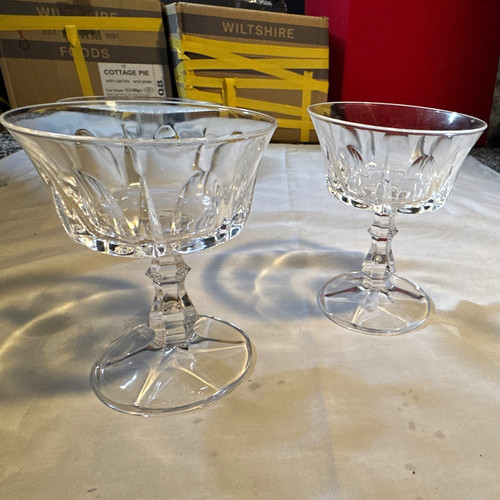 Vintage crystal cut footed - vintage,