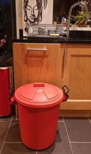 8L/25L/50L Plastic Waste Storage Dustbin Rubbish Bin Home Kitchen Garden Bin-UK
