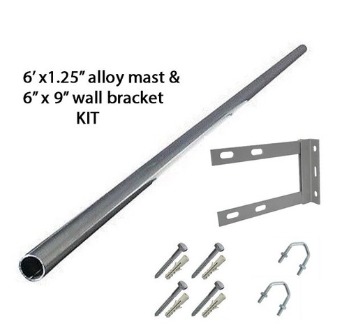 Alloy mast 25 pole tv - alloy,
