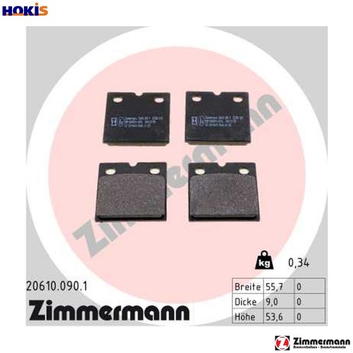 Brake pad set - disc, parking