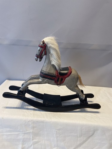 Vintage wooden rocking horse - wooden,