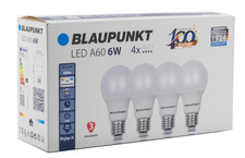 BLAUPUNKT E27 LED Light Bulbs Classic Room Lighting 6W Edison Screw Pack 4 4000K
