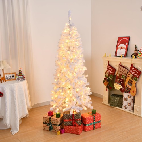 White christmas tree slim - white,