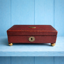 Antique Georgian Red Leather