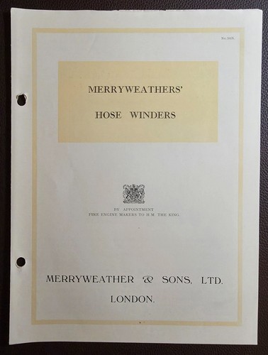 1932 merryweather hose winders - hose,