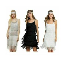 New 1920's Great Gatsby Costume Cocktail Party Tassel Flapper Dress
