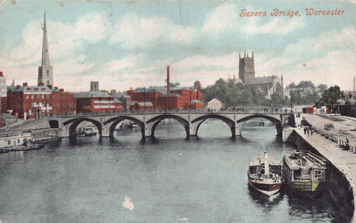 Postcard worcester severn - -,