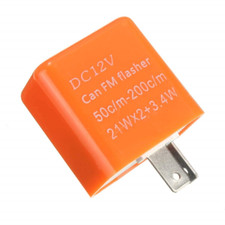 Motorcycle Bike LED Flasher Relay 2 Pin 12V Adjustable Indicator Turn Signal Fix