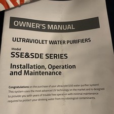 Ultra Violet 55W UV Water Treatment System 45lpm Whole House Steriliser Filter