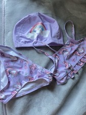 2 Pcs Swimming Suits For Girls From Primark Size 4-5 LikeAPicture with extra hat