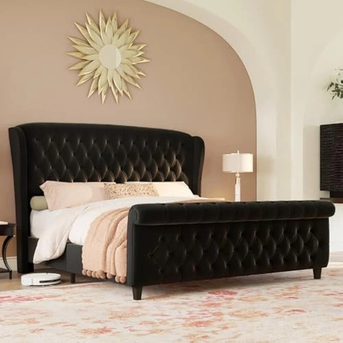 Winged 4ft6 sleigh - sleigh, bed