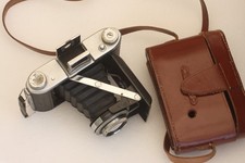 Ensign Selfix 820  + Ross Xpres 105mm 3.8 lens & case vintage film camera