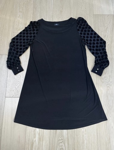 Wallis lbd black dress spotty - black,