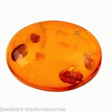 8mm 6mm natural amber oval - amber,