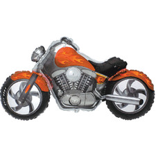 MOTORCYCLE CUSTOM ORANGE HARLEY DAVIDSON STYLE MOTORBIKE BIKE FLEXMETAL BALLOON!