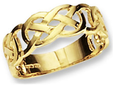 9ct gold  ring celtic 6.5mm
