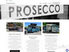 Website Domain & Social Media Accounts - Prosecco Van Hire 