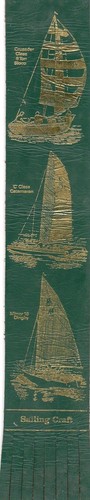 Bookmark leather saling boats - leather,