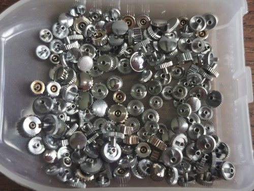 Watch crowns chrome - new, old