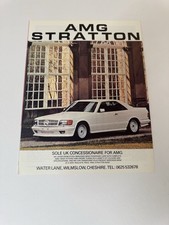 Original 1983 W126 AMG Mercedes 500 SEC Stratton Magazine Advert Retro Rare