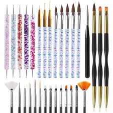 31 Pcs Nail Art Brushes Set Gel & Acrylic Dotting Pens  Painting and Manicure UK