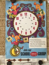 Rare National Savings Poster Hickory Dickory Dock 51x76cm 