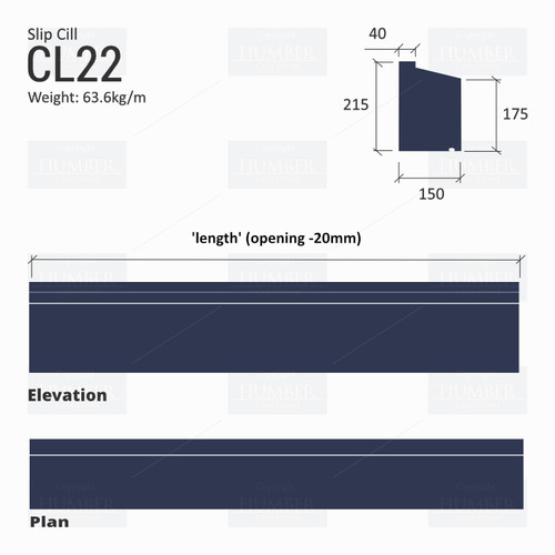 Slip windows sills - slip, cl22