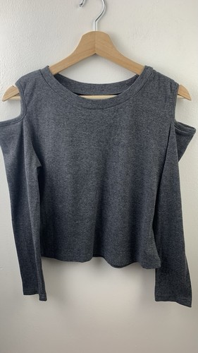 Grey ribbed cropped cut - grey,