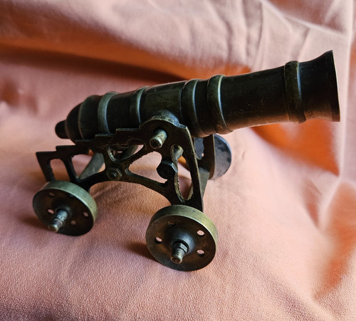 Vintage old solid brass smooth - brass,