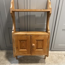 Pine Cabinet With Shelves Wall Mounted Display Unit