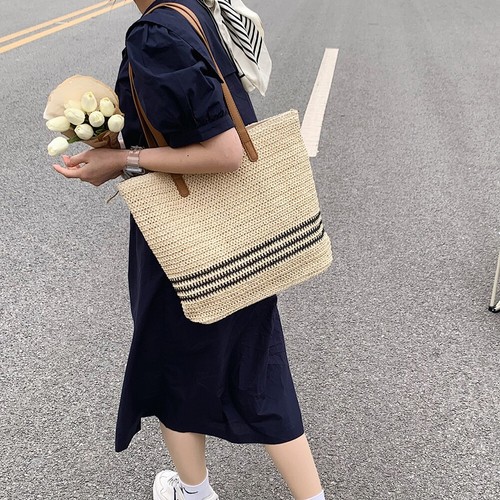 Summer straw shoulder bag - summer,