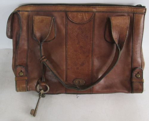 Fossil brown leather tote - fossil,