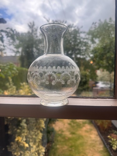 Victorian antique etched glass - victorian,