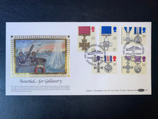 1990 GALLANTRY BENHAM L25 FDC & DISTINGUISHED SERVICE MEDAL LIVERPOOL SHS CV £25