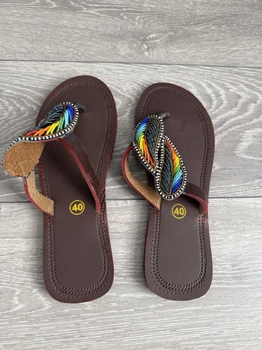 Handcrafted beaded toe post - beaded, toe‑post