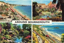 Around Bournemouth Dorset Multiview c1977 Postcard (G264)